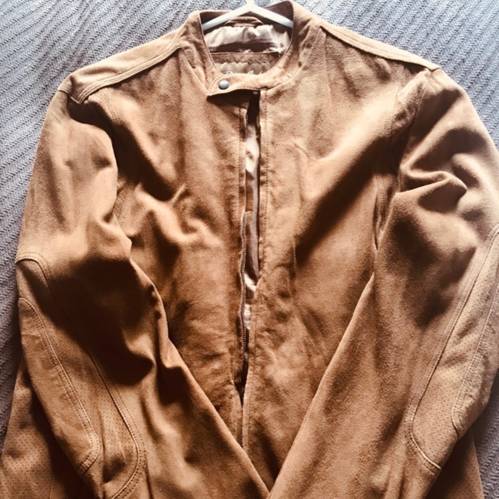 Renzo Costa Biker Suede Sports Leather Jacket